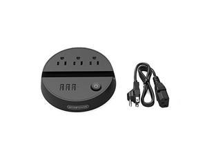 USB Power Bar with 3 Outlet 3 Port Smart Usb Charger 3A 15W Detachable 1.5M Long Power Cord with Holder Stand Desk Power Strip for Nightstand,Vacation,Office,Home - Black USB Power Bar with 3 Outlet 3 Port Smart Usb Charger 3A 15W Detachable 1.5M Long Power Cord with Holder Stand Desk Power Strip for Nightstand,Vacation,Office,Home - Black