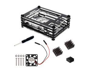 For Raspberry Pi 3 Case 9 layer Acrylic Cover Shell Box with Cooling Fan and heat sink for Raspberry Pi 3 Model B+ Plus For Raspberry Pi 3 Case 9 layer Acrylic Cover Shell Box with Cooling Fan and heat sink for Raspberry Pi 3 Model B+ Plus