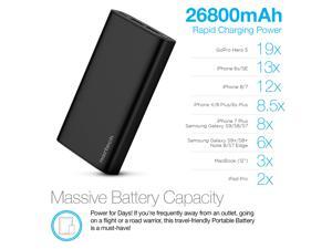 Naztech 26800mAh 60W PD Portable Power Bank Charger Black (14486) Naztech 26800mAh 60W PD Portable Power Bank Charger Black (14486)