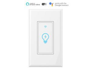 Smart Light Switch, Wi-Fi Wall Touch Remote Control with Smartphone Compatible with Alexa, Works with Google Assistant, Control Your Fixtures From Anywhere, No Hub Required, Timing Kuled (1pack) Smart Light Switch, Wi-Fi Wall Touch Remote Control with Smartphone Compatible with Alexa, Works with Google Assistant, Control Your Fixtures From Anywhere, No Hub Required, Timing Kuled (1pack)