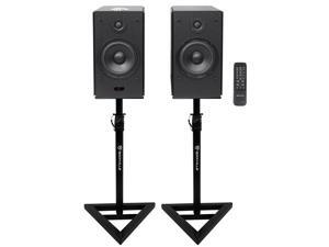 Pair Rockville HD5 5" 150w RMS Bluetooth Bookshelf Home Speakers+Stands - Black Pair Rockville HD5 5" 150w RMS Bluetooth Bookshelf Home Speakers+Stands - Black