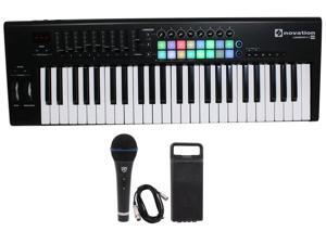 Novation LAUNCHKEY-49-MK2 49-Key USB MIDI Keyboard Controller+Mic+Case+Cable Novation LAUNCHKEY-49-MK2 49-Key USB MIDI Keyboard Controller+Mic+Case+Cable
