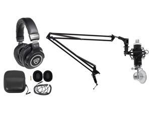 Rockville Podcast Interview Microphone w Podcasting Stand Boom Arm + Headphones Rockville Podcast Interview Microphone w Podcasting Stand Boom Arm + Headphones