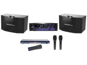Vocopro Pro Karaoke Machine System w(2) 10" Speakers+Amp+CDG DVD Player+(2) Mics Vocopro Pro Karaoke Machine System w(2) 10" Speakers+Amp+CDG DVD Player+(2) Mics