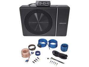 Kenwood KSC-PSW8 8" 250w Slim Under-Seat Powered Car/Truck Subwoofer + Wire Kit Kenwood KSC-PSW8 8" 250w Slim Under-Seat Powered Car/Truck Subwoofer + Wire Kit
