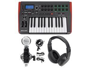 Novation IMPULSE 25 Ableton Live 25-Key USB Keyboard Controller+Mic+Headphones Novation IMPULSE 25 Ableton Live 25-Key USB Keyboard Controller+Mic+Headphones