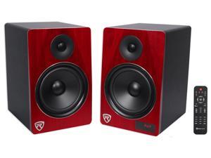 Rockville Bluetooth Home Theater Entertainment System Bookshelf Speakers-Cherry Rockville Bluetooth Home Theater Entertainment System Bookshelf Speakers-Cherry