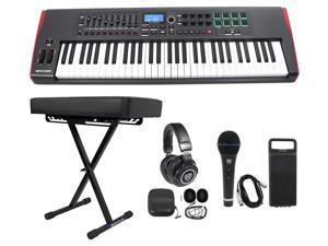 Novation IMPULSE 61-Key MIDI USB Keyboard Controller+Bench+Headphones+Mic+Cable Novation IMPULSE 61-Key MIDI USB Keyboard Controller+Bench+Headphones+Mic+Cable
