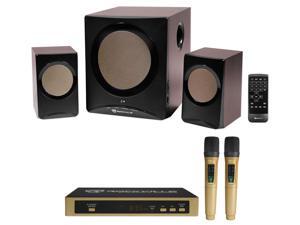 Rockville 2.1 Home Theater System+Karaoke Machine w/ Subwoofer+Bluetooth+2) Mics Rockville 2.1 Home Theater System+Karaoke Machine w/ Subwoofer+Bluetooth+2) Mics