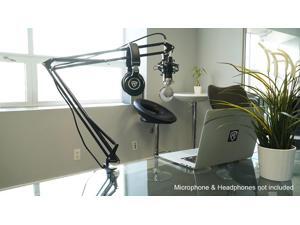 Rockville DMS40 40" Microphone Boom Arm Studio Podcast USB Mic Stand+Desk Clamp Rockville DMS40 40" Microphone Boom Arm Studio Podcast USB Mic Stand+Desk Clamp