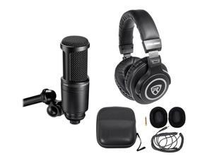 Audio Technica AT2020 Studio Microphone-Cardioid Condenser Mic + Headphones Audio Technica AT2020 Studio Microphone-Cardioid Condenser Mic + Headphones