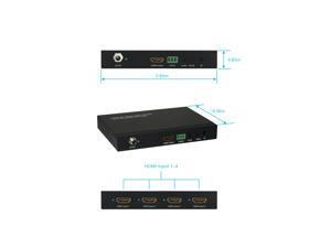 XtremPro Quad Multi-Viewer 4x1 HDMI Switcher, 4 input HDMI 1 output HDMI w/ Seamless Switcher(Ul) & IR Remote, Support 1080P HDMI 1.3a, HDCP 1.2, 100 - 240V, 50/60Hz – Black (61035) XtremPro Quad Multi-Viewer 4x1 HDMI Switcher, 4 input HDMI 1 output HDMI w/ Seamless Switcher(Ul) & IR Remote, Support 1080P HDMI 1.3a, HDCP 1.2, 100 - 240V, 50/60Hz – Black (61035)
