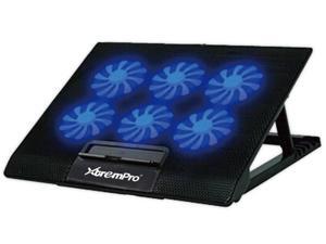 XtremPro Portable Metal Mesh Laptop Cooler Cooling Pad, 6 Quiet Fans w/ Blue LED Light, 6 Adjustable Levels, Up To 17" inch Notebook, 2 USB Interface w/ Speed Control Switch, non-slip - Black (11149) XtremPro Portable Metal Mesh Laptop Cooler Cooling Pad, 6 Quiet Fans w/ Blue LED Light, 6 Adjustable Levels, Up To 17" inch Notebook, 2 USB Interface w/ Speed Control Switch, non-slip - Black (11149)
