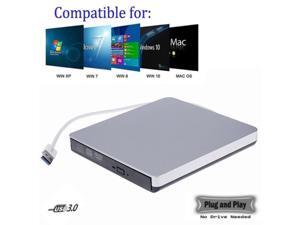 Universal USB 3.0 CD-RW DVD-RW CD DVD Burner Reader Writer External Hard Drive Burner For PC Computer Laptop-Silver Universal USB 3.0 CD-RW DVD-RW CD DVD Burner Reader Writer External Hard Drive Burner For PC Computer Laptop-Silver