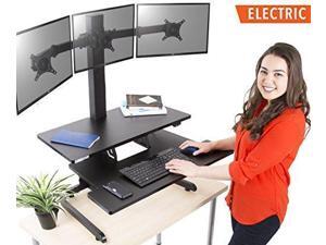 Techtonic Electric Monitor Arm Standing Desk by Stand Steady | Large Spacious Stand Up Desk | Easy Sit to Stand with the Push of a Button - Quiet! | 3 Levels to Maximize your Space! (3 Monitor Mount) Techtonic Electric Monitor Arm Standing Desk by Stand Steady | Large Spacious Stand Up Desk | Easy Sit to Stand with the Push of a Button - Quiet! | 3 Levels to Maximize your Space! (3 Monitor Mount)