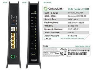 ZyXEL C3000Z Modem CenturyLink ZyXEL C3000Z Modem CenturyLink