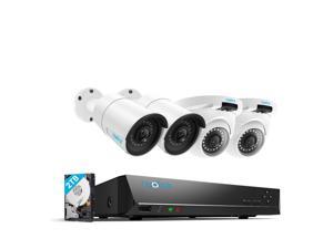 Reolink 5MP 8CH PoE Video Surveillance System, 2 x Bullet & 2 x Dome Wired Outdoor PoE IP Cameras, 5MP/4MP Supported 8 ... Reolink 5MP 8CH PoE Video Surveillance System, 2 x Bullet & 2 x Dome Wired Outdoor PoE IP Cameras, 5MP/4MP Supported 8 ...