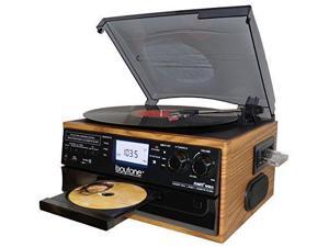 Boytone BT-22W, Bluetooth Record Player Turntable, AM/FM Radio, Cassette, CD Player, 2 built in speaker, Ability to convert Vinyl, Radio, Cassette, CD to MP3 without a computer, SD Slot, USB, AUX Boytone BT-22W, Bluetooth Record Player Turntable, AM/FM Radio, Cassette, CD Player, 2 built in speaker, Ability to convert Vinyl, Radio, Cassette, CD to MP3 without a computer, SD Slot, USB, AUX