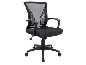 Furmax Office Chair Mid Back Swivel Lumbar Support Computer Ergonomic Mesh Seat With Armrest (Black) Furmax Office Chair Mid Back Swivel Lumbar Support Computer Ergonomic Mesh Seat With Armrest (Black)