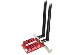 EDUP WiFi 6 Card AX 3000Mbps PCIe Network Card AX200 802.11AX 2.4Ghz/5.8Ghz with Bluetooth 5.0 & Heat Sink Wireless PCI Express Wi-Fi Adapters Dual Band Antenna for Windows 10 64-bit, EP-AC9636GS EDUP WiFi 6 Card AX 3000Mbps PCIe Network Card AX200 802.11AX 2.4Ghz/5.8Ghz with Bluetooth 5.0 & Heat Sink Wireless PCI Express Wi-Fi Adapters Dual Band Antenna for Windows 10 64-bit, EP-AC9636GS
