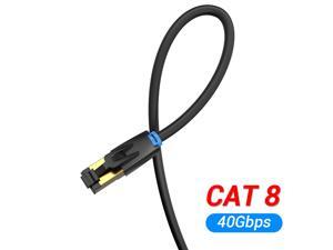 Cat8 Ethernet Cable,High Speed 28AWG Cat8 LAN Network Cable 40Gbps 2000Mhz SFTP Patch Cord with Gold Plated RJ45 Connector in Wall, Outdoor, Weatherproof Rated for Router, Modem, Gaming (1m/3ft) Cat8 Ethernet Cable,High Speed 28AWG Cat8 LAN Network Cable 40Gbps 2000Mhz SFTP Patch Cord with Gold Plated RJ45 Connector in Wall, Outdoor, Weatherproof Rated for Router, Modem, Gaming (1m/3ft)