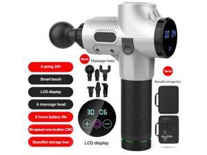 Massage Gun Deep Tissue Percussion Muscle Massager for Pain Relief, Handheld Electric Body Massager Sports Drill Portable Super Quiet Brushless Motor (Silver) Massage Gun Deep Tissue Percussion Muscle Massager for Pain Relief, Handheld Electric Body Massager Sports Drill Portable Super Quiet Brushless Motor (Silver)