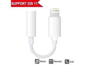 Lightning to 3.5mm Headphone Jack Adapter, Connector for iPhone 8/8 Plus/X (10) / 7/7 Plus, iPad and More, Music Control & Calling Function Supported – White Lightning to 3.5mm Headphone Jack Adapter, Connector for iPhone 8/8 Plus/X (10) / 7/7 Plus, iPad and More, Music Control & Calling Function Supported – White