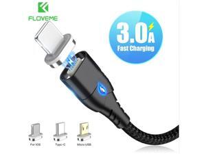 Magnetic Micro USB Cable, FLOVEME 3A Nylon Braided Super Magnetic Charging and Data Transfer Cable Compatible with Micro-USB Phones and Tablets (Micro-USB Silver) Magnetic Micro USB Cable, FLOVEME 3A Nylon Braided Super Magnetic Charging and Data Transfer Cable Compatible with Micro-USB Phones and Tablets (Micro-USB Silver)