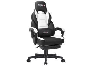 BOSSIN Racing Style Gaming Chair Computer Desk Chair with Footrest and Headrest, Ergonomic Design, Large Size High-Back E-Sports Chair, PU Leather Swivel Office Chair (White) BOSSIN Racing Style Gaming Chair Computer Desk Chair with Footrest and Headrest, Ergonomic Design, Large Size High-Back E-Sports Chair, PU Leather Swivel Office Chair (White)