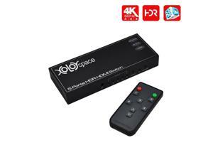XOLORspace 23051 4K 60Hz HDMI 2.0 HDMI Switcher 5x1| HDR 5 Ports HDMI Switch 5x1(5 inputs and 1 output) 4:4:4 with remote control and auto switch supports PS4 PRO, Xbox One S, Roku 4, nivida sheild XOLORspace 23051 4K 60Hz HDMI 2.0 HDMI Switcher 5x1| HDR 5 Ports HDMI Switch 5x1(5 inputs and 1 output) 4:4:4 with remote control and auto switch supports PS4 PRO, Xbox One S, Roku 4, nivida sheild