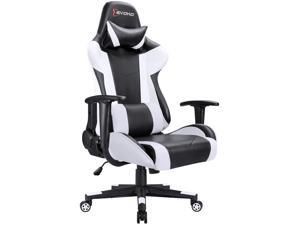 Devoko Ergonomic Gaming Chair Racing Style Adjustable Height High-back PC Computer Chair With Headrest and Lumbar Massage Support Executive Office Chair (White) Devoko Ergonomic Gaming Chair Racing Style Adjustable Height High-back PC Computer Chair With Headrest and Lumbar Massage Support Executive Office Chair (White)