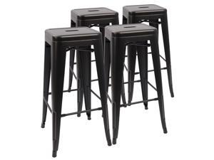 Devoko Metal Bar Stool 30'' Indoor/Outdoor Barstool Modern Industrial Backless Light Weight Bar Stools With Square Seat, Set of 4 (Black) Devoko Metal Bar Stool 30'' Indoor/Outdoor Barstool Modern Industrial Backless Light Weight Bar Stools With Square Seat, Set of 4 (Black)
