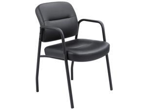 Devoko Office Guest Chair Armrest Leather Executive Side Chair Ergonomic Upholstered Lumber Support Reception Chair (Black) Devoko Office Guest Chair Armrest Leather Executive Side Chair Ergonomic Upholstered Lumber Support Reception Chair (Black)