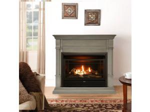 Duluth Forge Dual Fuel Ventless Gas Fireplace - 26,000 BTU, Remote Control, Slate Gray Finish, Model DFS-300R-2GR Duluth Forge Dual Fuel Ventless Gas Fireplace - 26,000 BTU, Remote Control, Slate Gray Finish, Model DFS-300R-2GR