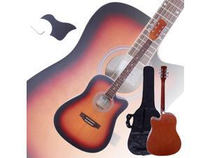 New 41" Full Size Adult 6 Strings Cutaway Folk Acoustic Guitar Sunset Color New 41" Full Size Adult 6 Strings Cutaway Folk Acoustic Guitar Sunset Color