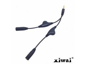 Xiwai 3.5mm Stereo Male to Double 3.5mm Female Audio Headphone Y Splitter Cable with Volume Control Switch Xiwai 3.5mm Stereo Male to Double 3.5mm Female Audio Headphone Y Splitter Cable with Volume Control Switch