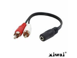 Xiwai 3.5mm 1/8 Stereo Female Mini Jack to 2 Male RCA Plug Adapter Audio Y type Cable Xiwai 3.5mm 1/8 Stereo Female Mini Jack to 2 Male RCA Plug Adapter Audio Y type Cable