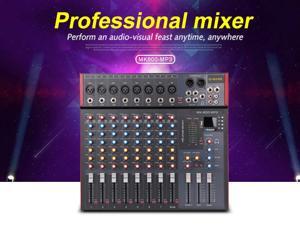 G-MARK MK800MP3 Professional Audio mixer Console 8 channels with MP3 Player +48V Phantom Power USB Bluetooth Reverb for stage G-MARK MK800MP3 Professional Audio mixer Console 8 channels with MP3 Player +48V Phantom Power USB Bluetooth Reverb for stage