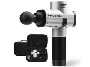 Phoenix A2 Muscle Massage Gun Deep Tissue Massager Therapy Gun Exercising Muscle Pain Relief Body Shaping( silver with hard case ) Phoenix A2 Muscle Massage Gun Deep Tissue Massager Therapy Gun Exercising Muscle Pain Relief Body Shaping( silver with hard case )