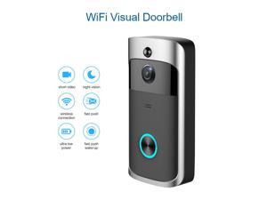 WIFI Video Doorbell, Wireless Smart Doorbell 720P HD Security Camera Intercom Door Real-Time Two-Way Talk and Video, Night Vision, PIR Motion Detection and App Control for IOS and Android WIFI Video Doorbell, Wireless Smart Doorbell 720P HD Security Camera Intercom Door Real-Time Two-Way Talk and Video, Night Vision, PIR Motion Detection and App Control for IOS and Android