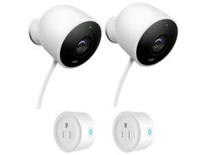 Nest Wired Outdoor Security Camera (2 Pack) w/ 2-Pack Wifi Smart Plug Nest Wired Outdoor Security Camera (2 Pack) w/ 2-Pack Wifi Smart Plug