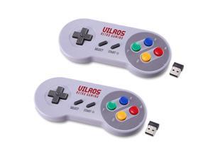 Vilros Retro Gaming SNES Classic Wireless USB Gamepad-Set of 2 Vilros Retro Gaming SNES Classic Wireless USB Gamepad-Set of 2
