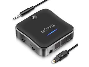 Yuanguo Bluetooth 5.0 Transmitter and Receiver, 3.5mm Audio Adapters and Optical TOSLINK RAC (Aptx HD Low Latency) for TV, Home Stereo System Yuanguo Bluetooth 5.0 Transmitter and Receiver, 3.5mm Audio Adapters and Optical TOSLINK RAC (Aptx HD Low Latency) for TV, Home Stereo System
