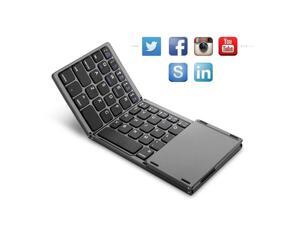 Foldable Bluetooth Keyboard, Jelly Comb B003B Dual Mode USB Wired & Bluetooth Keyboard with Touchpad Rechargeable for Windows Android Tablet Smartphone Surface Foldable Bluetooth Keyboard, Jelly Comb B003B Dual Mode USB Wired & Bluetooth Keyboard with Touchpad Rechargeable for Windows Android Tablet Smartphone Surface
