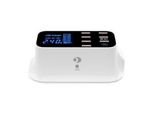 Portable Multi USB Charger Desktop Quick Charge 3.0 8000MA8 USB Charger Station Dock LED Display Smart USB Type C 8 Ports Charger Portable Multi USB Charger Desktop Quick Charge 3.0 8000MA8 USB Charger Station Dock LED Display Smart USB Type C 8 Ports Charger