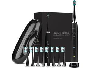 AquaSonic Black Series Ultra Whitening Toothbrush - 8 DuPont Brush Heads & Travel Case Included - Ultra Sonic 40,000 VPM Motor & ... AquaSonic Black Series Ultra Whitening Toothbrush - 8 DuPont Brush Heads & Travel Case Included - Ultra Sonic 40,000 VPM Motor & ...