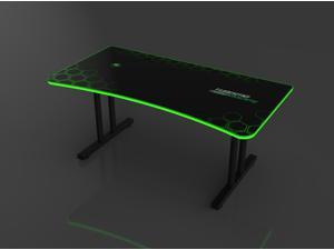 Turismo Racing Gaming Desk - Autodromo Extra-wide with LED Lighting, Built-in Wireless Cellphone Charger and USB Ports and Integrated Infinity Mousepad Turismo Racing Gaming Desk - Autodromo Extra-wide with LED Lighting, Built-in Wireless Cellphone Charger and USB Ports and Integrated Infinity Mousepad