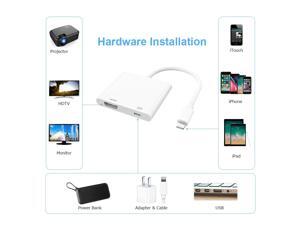 Lightning to HDMI Adapter,Lightning to HDTV Digital AV Adapter 1080P for iPhone Lightning to HDMI Adapter,Lightning to HDTV Digital AV Adapter 1080P for iPhone
