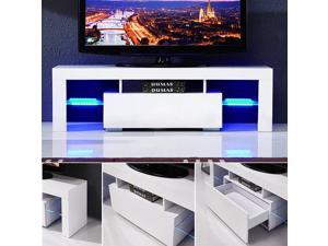NEW USA 130cm White Nordic Fashionable Design Home Living Room High Gloss LED Light Shelves TV Stand Unit Cabinet w/FREE LED NEW USA 130cm White Nordic Fashionable Design Home Living Room High Gloss LED Light Shelves TV Stand Unit Cabinet w/FREE LED