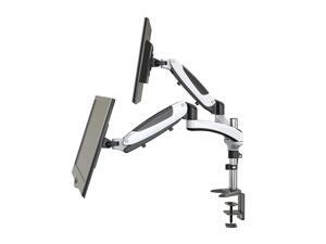 HUANUO Dual Monitor Mount, Full Motion Monitor Arm Stand, Height Adjustable Computer Monitor Riser with Gas Spring, C Clamp, Cable Management for Two 15 to 27 Inch LCD Screens HUANUO Dual Monitor Mount, Full Motion Monitor Arm Stand, Height Adjustable Computer Monitor Riser with Gas Spring, C Clamp, Cable Management for Two 15 to 27 Inch LCD Screens